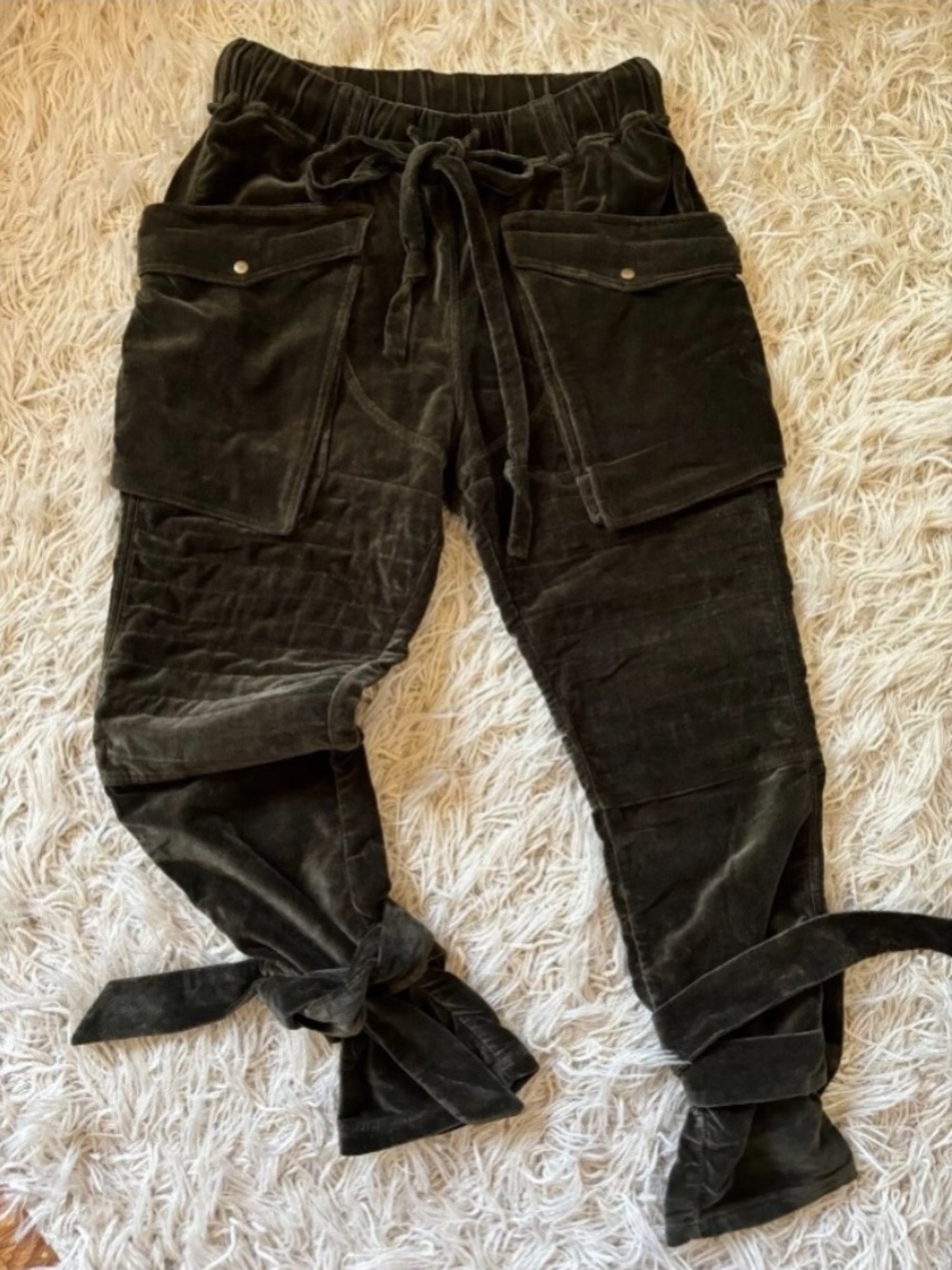 Free People Nicholas K Velour Utility Pants Small NWOT - Picture 4 of 7